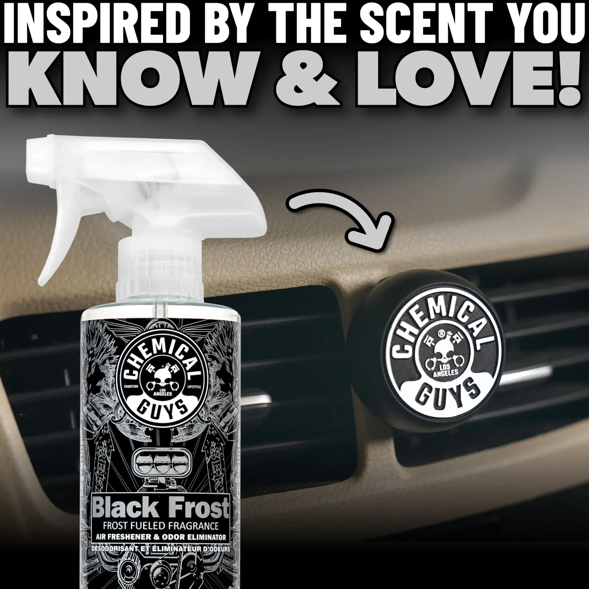 Black Frost Vent Clip Air Freshener