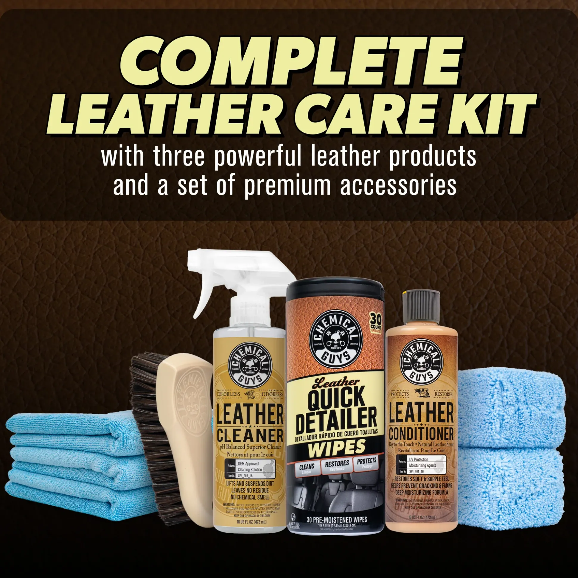 Complete Leather Clean, Condition, & Maintain Kit