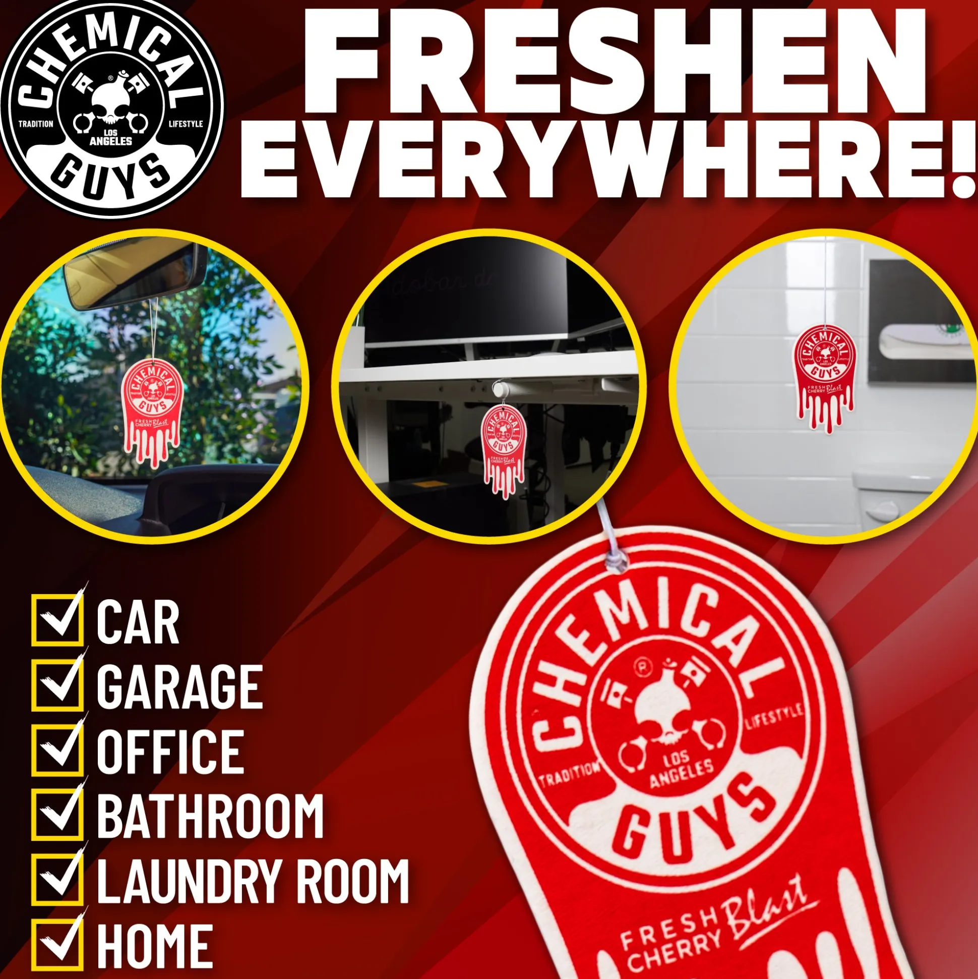 Fresh Cherry Blast Hanging Air Freshener 3-Pack