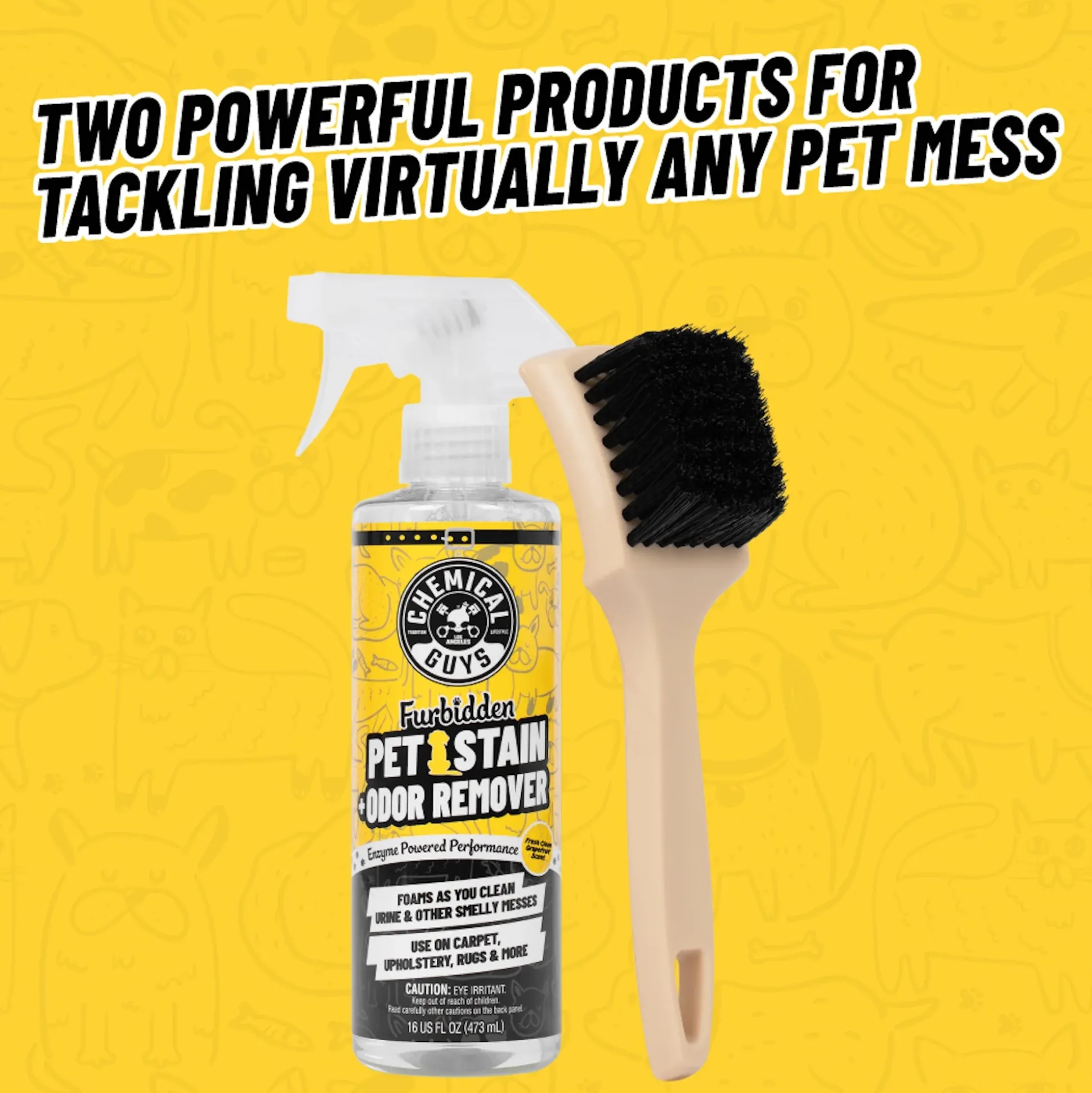 Furbidden® Pet Stain & Odor Remover + Nifty Brush Kit