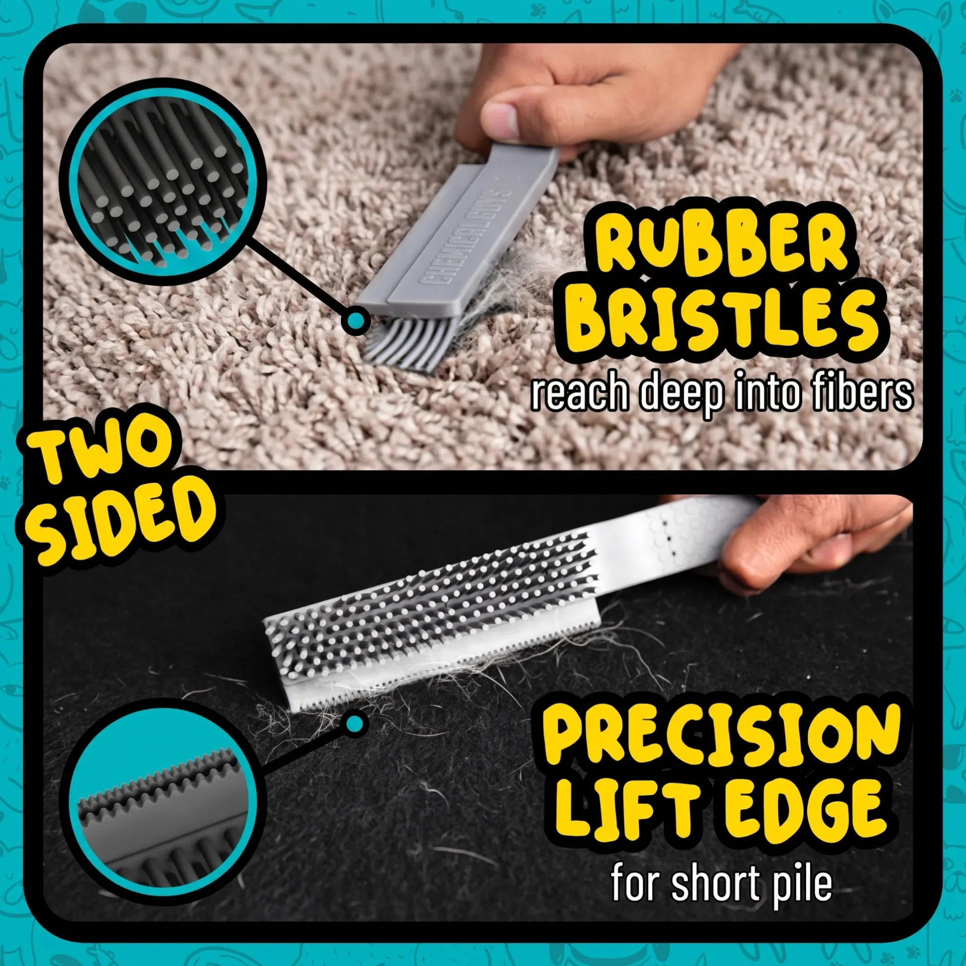 Grubbie Professional Grade Pet Hair Removal Brush