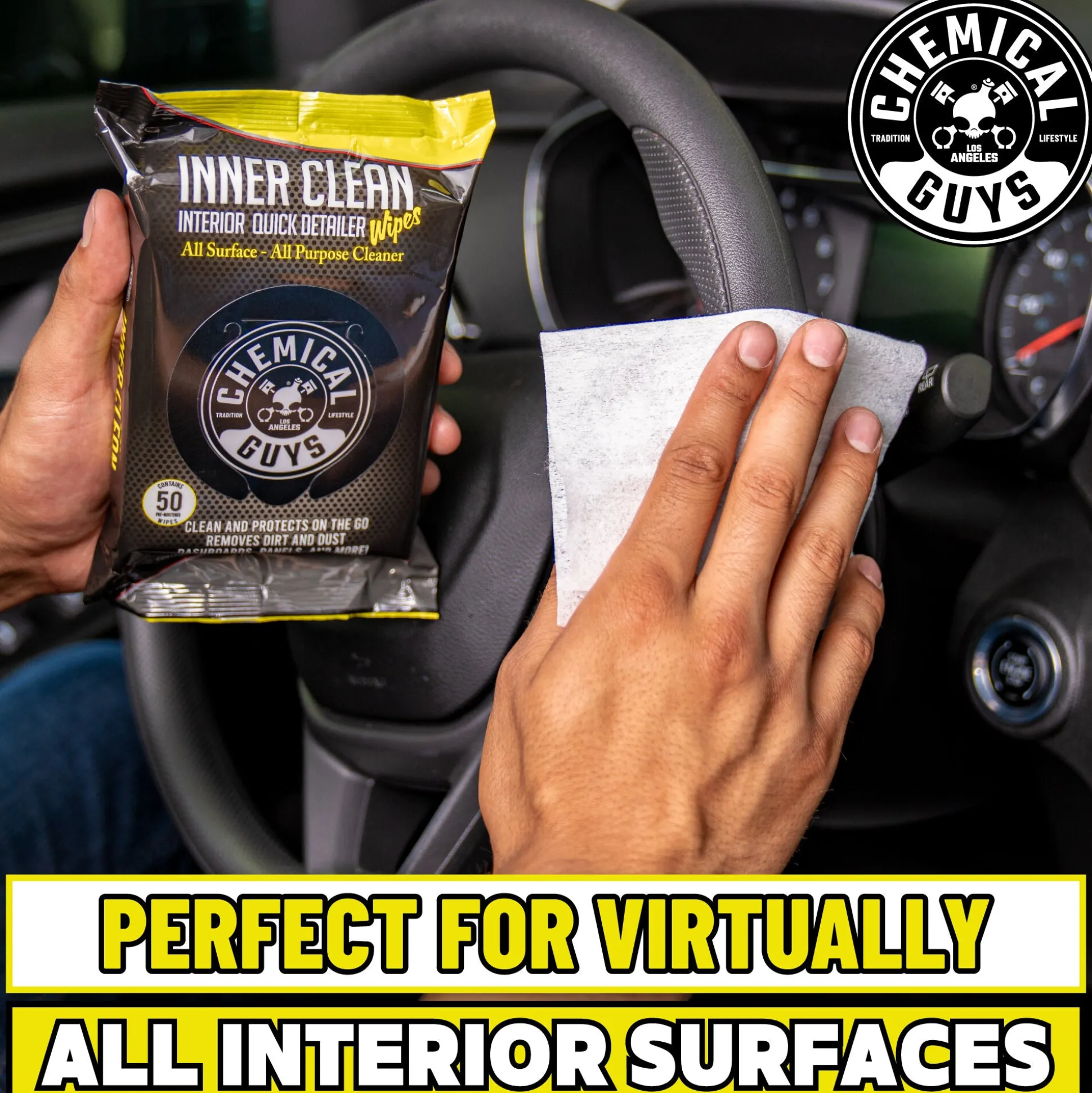Inner Clean Interior Quick Detailer & Protectant Car Wipes