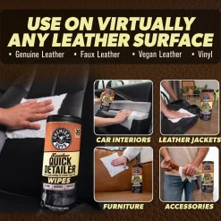 Leather Quick Detailer Canister Wipes