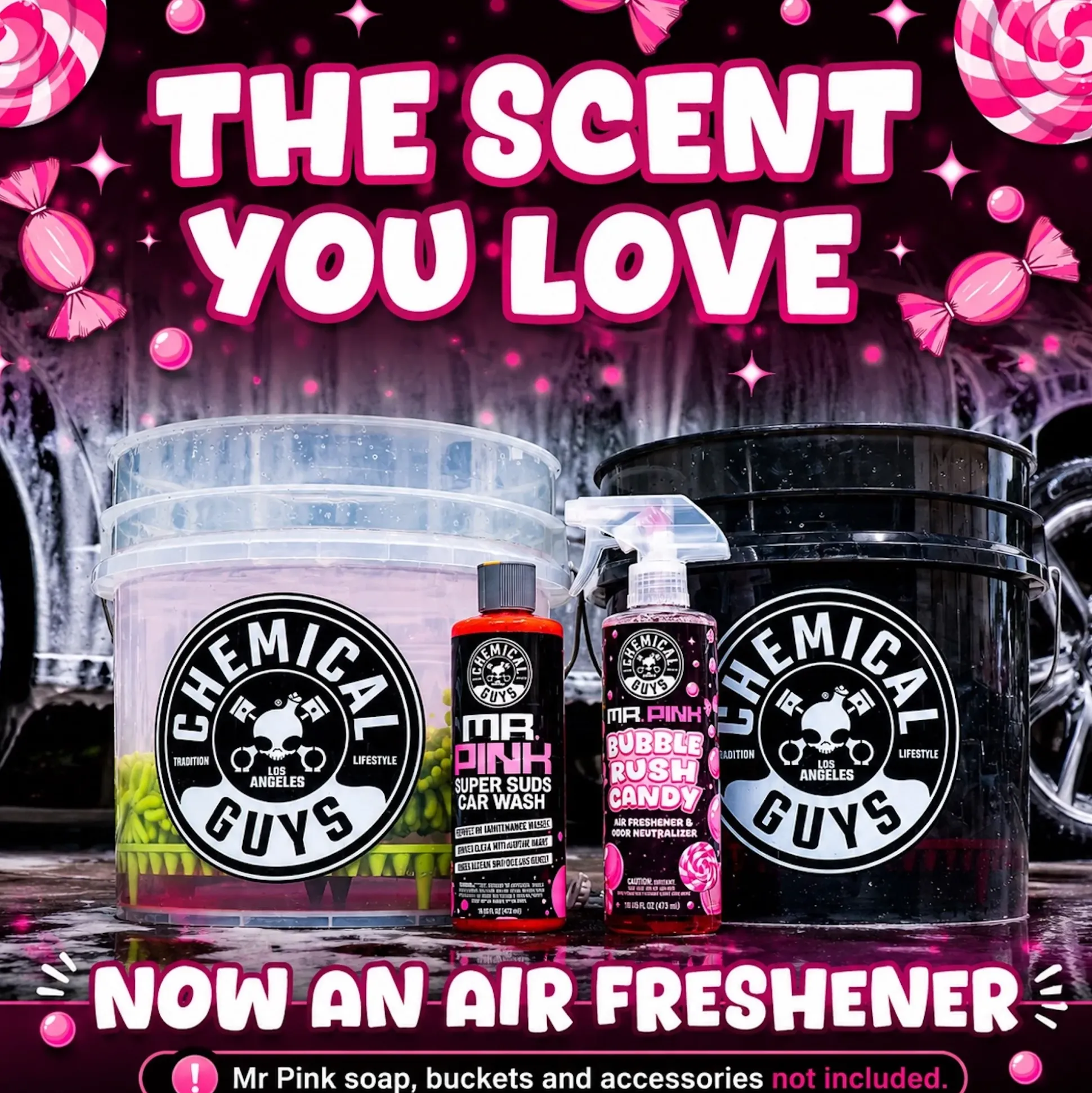 Mr. Pink Bubble Rush Candy Air Freshener & Odor Neutralizer