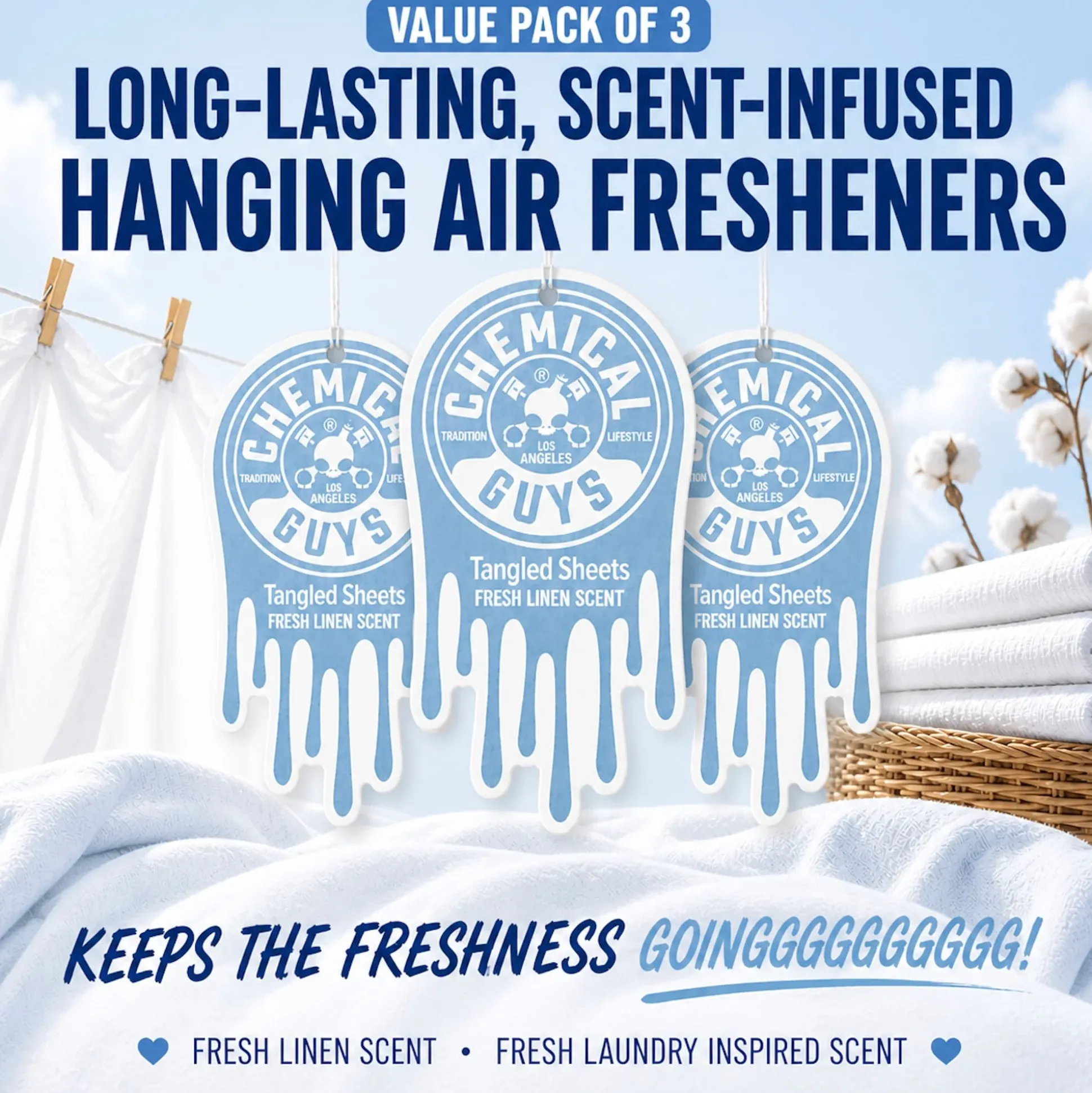 Tangled Sheets Hanging Air Freshener