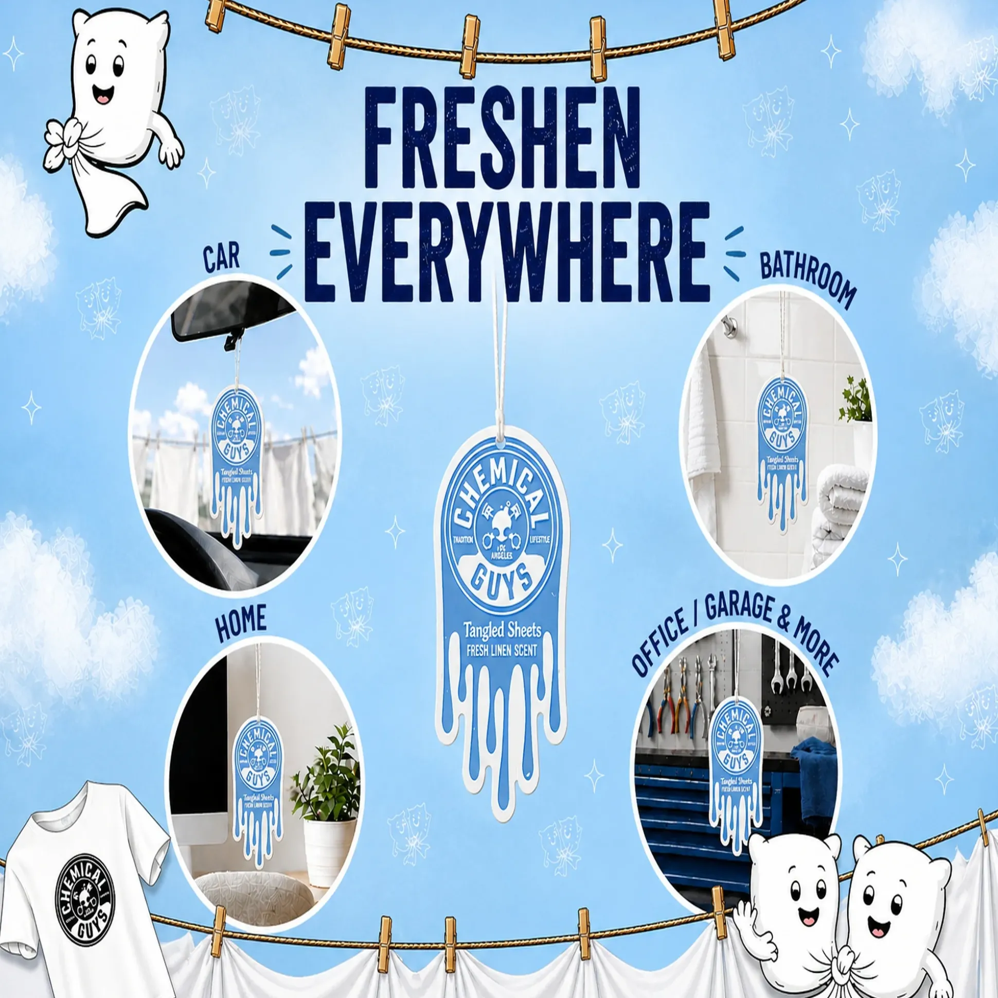 Tangled Sheets Hanging Air Freshener
