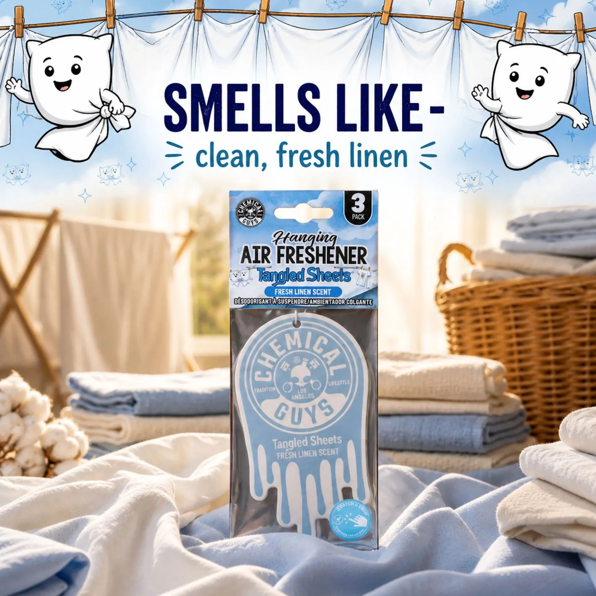 Tangled Sheets Hanging Air Freshener