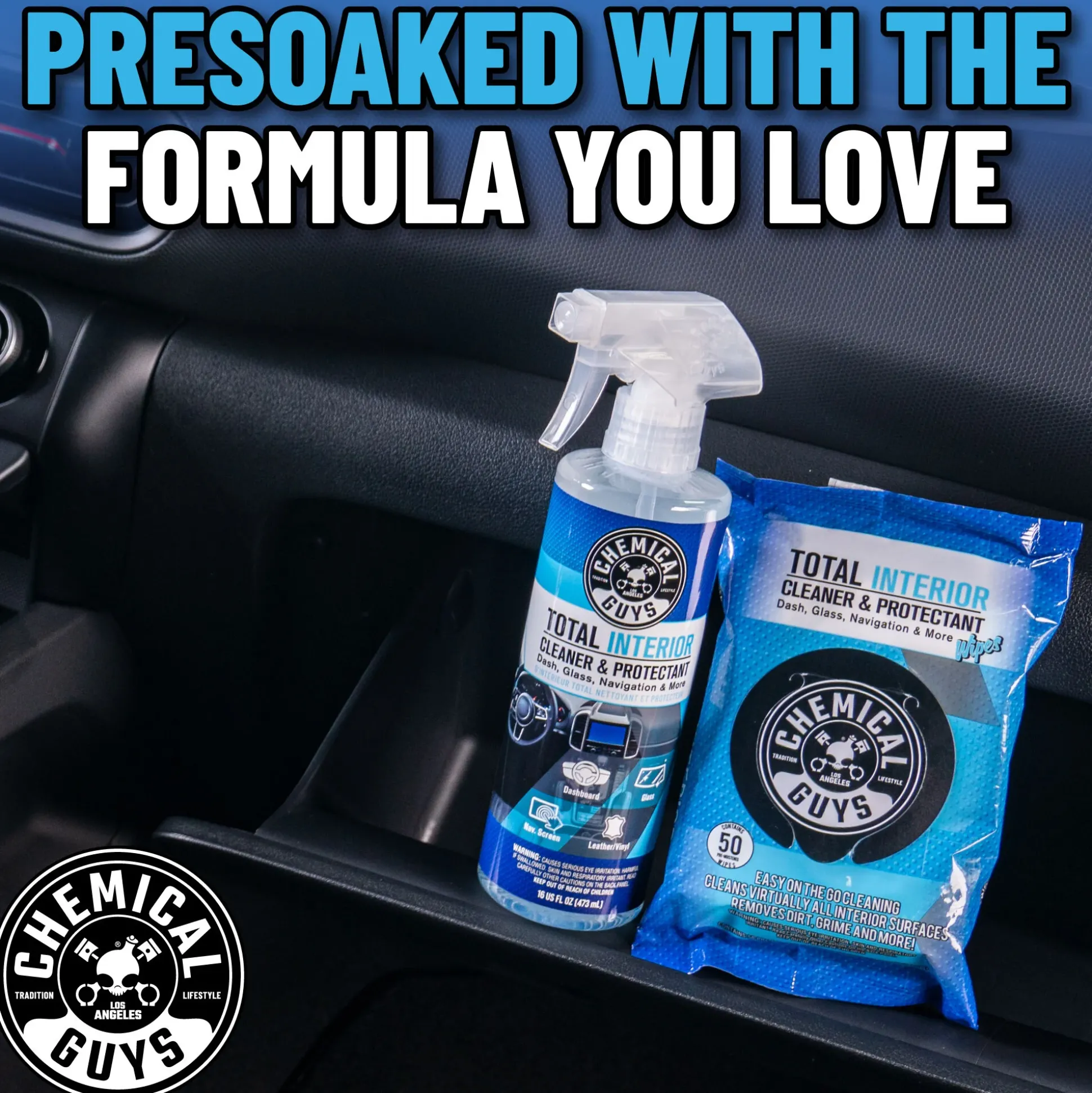 Total Interior Cleaner & Protectant Car Cleaning Wipes