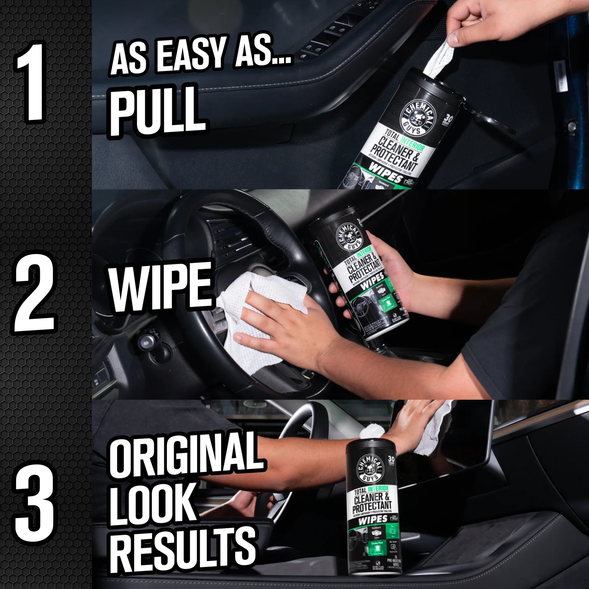 Total Interior Cleaner & Protectant Canister Wipes