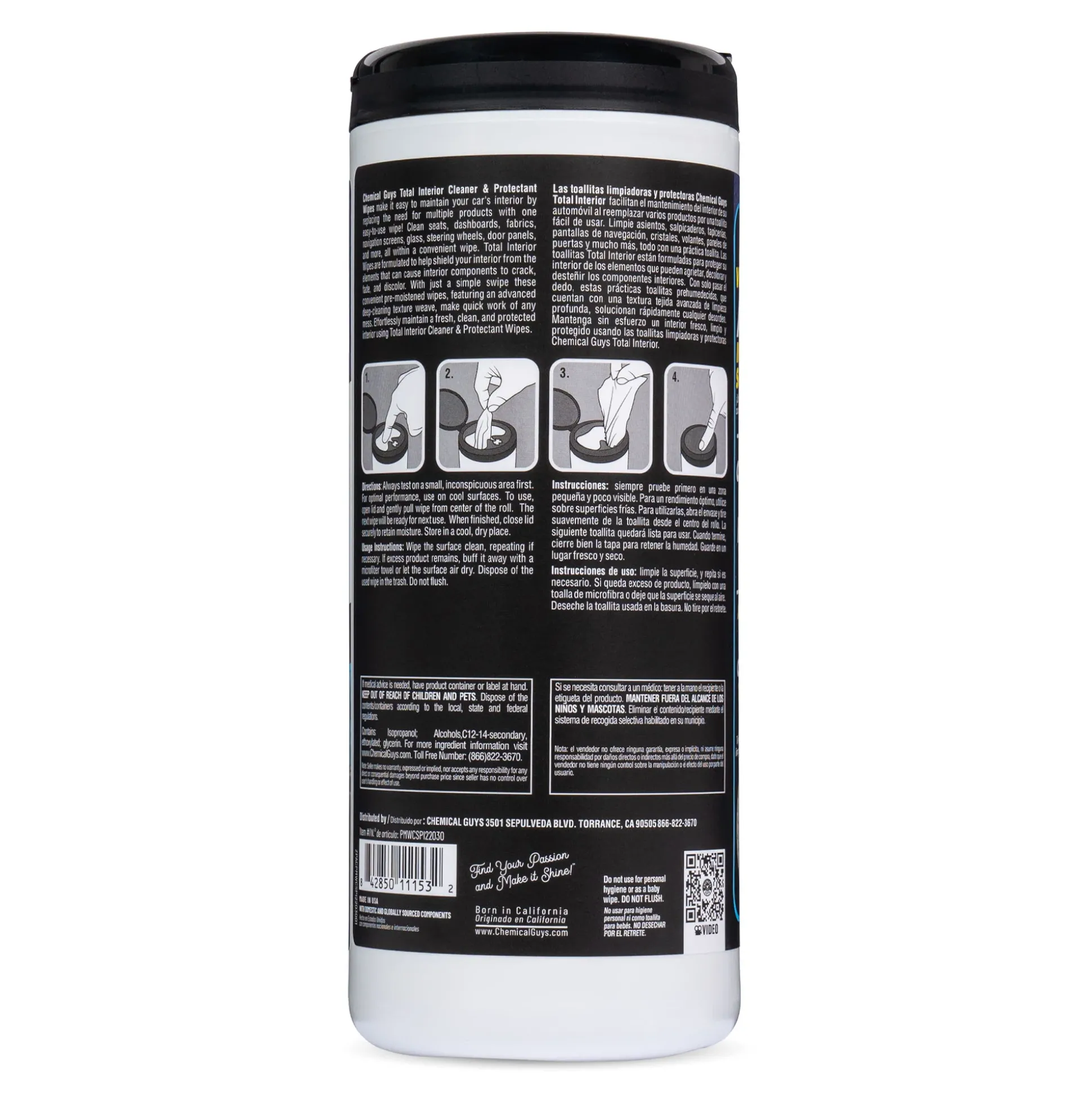 Total Interior Cleaner & Protectant Canister Wipes