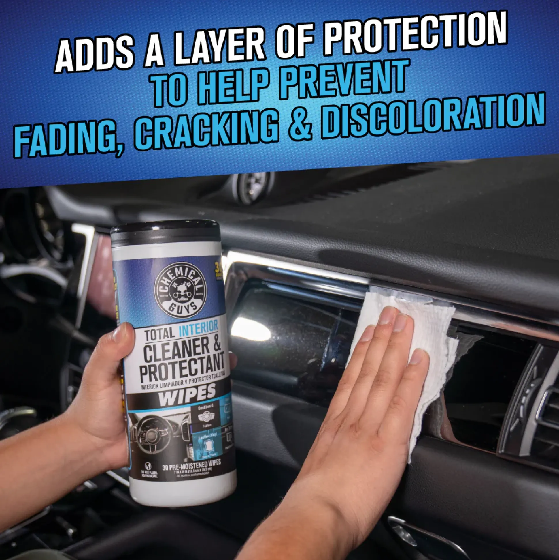 Total Interior Cleaner & Protectant Canister Wipes