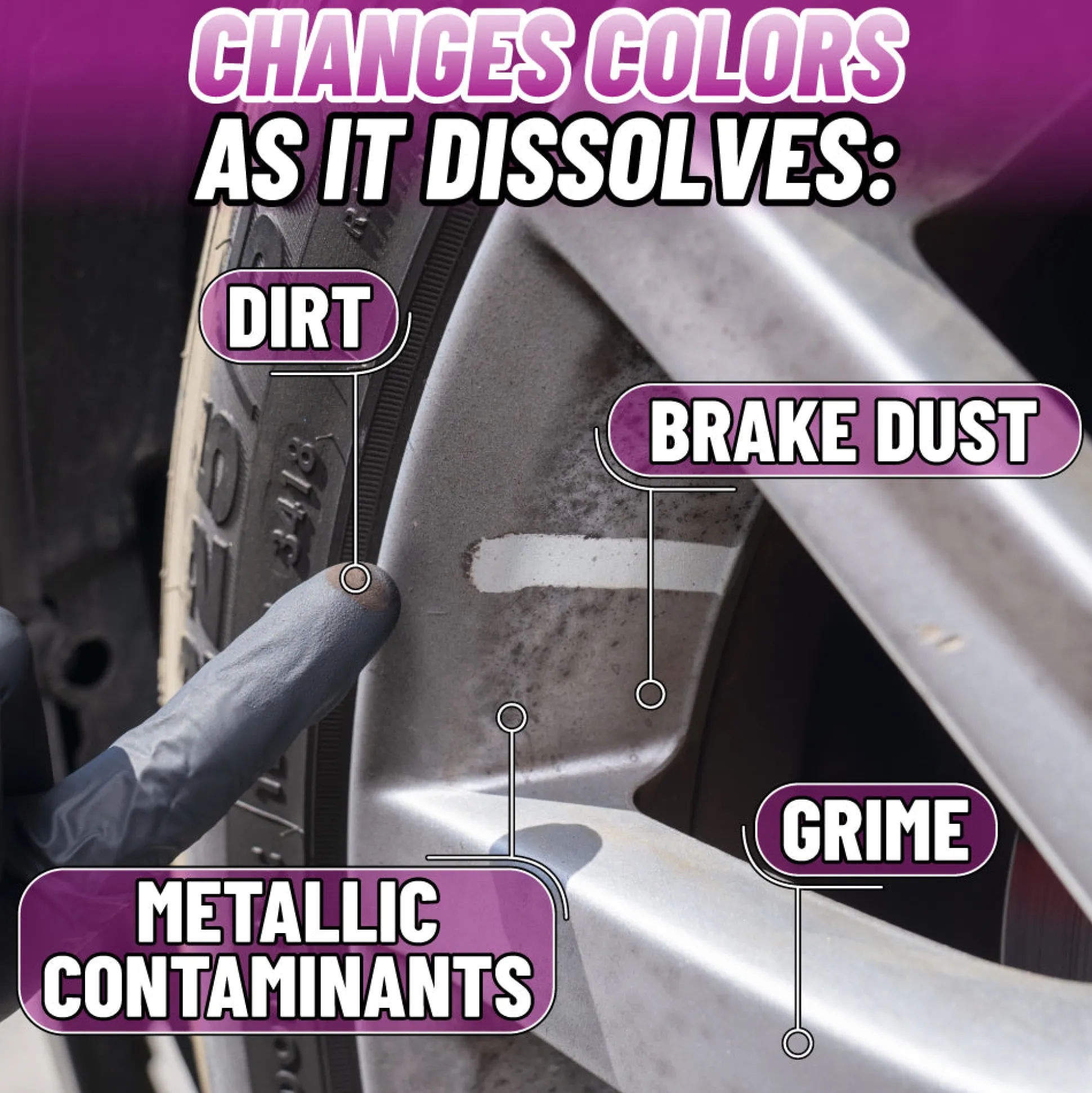 Two Face Color Changing Wheel Cleaner