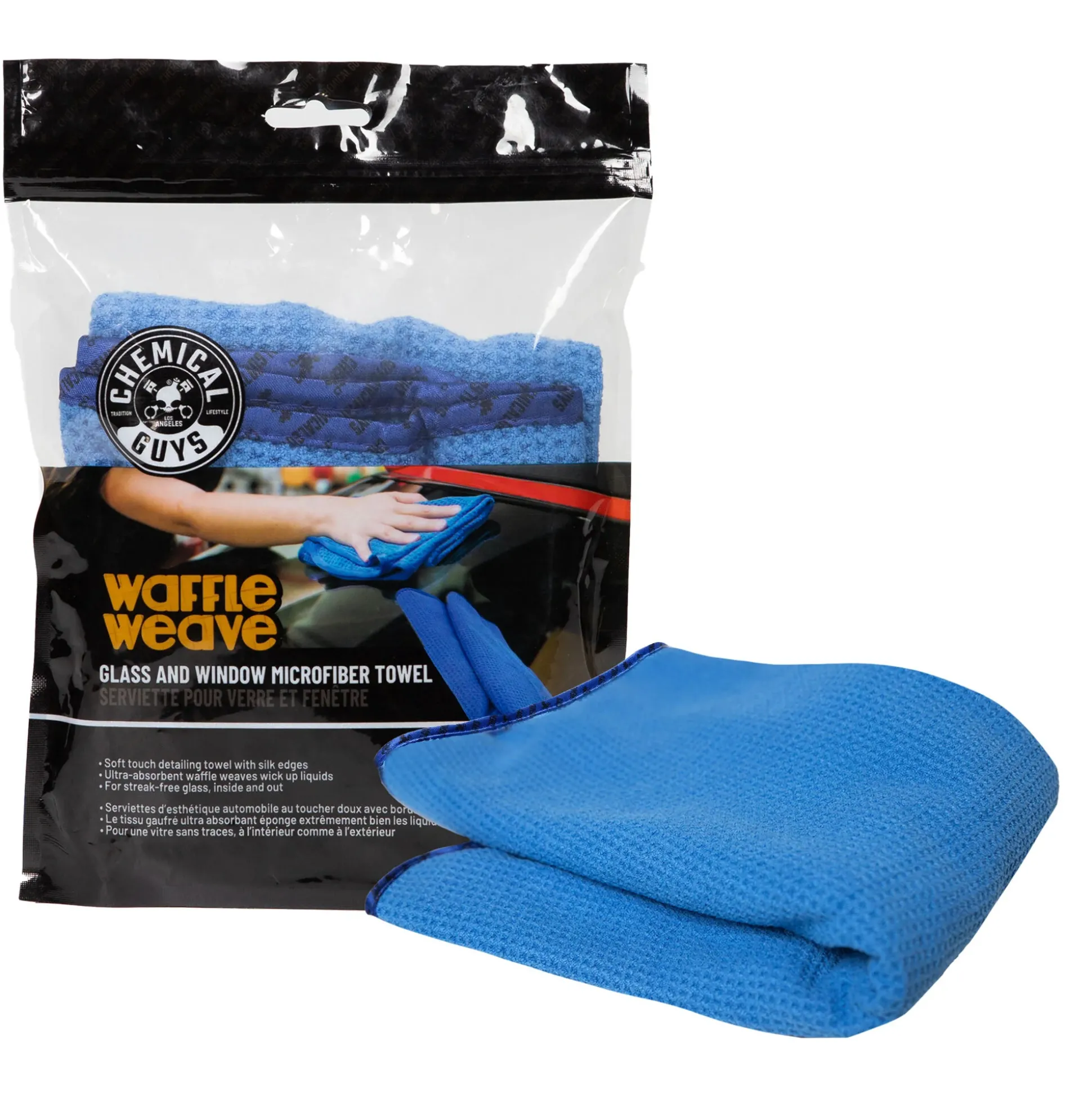 Waffle Weave Glass and Window Microfiber Towel