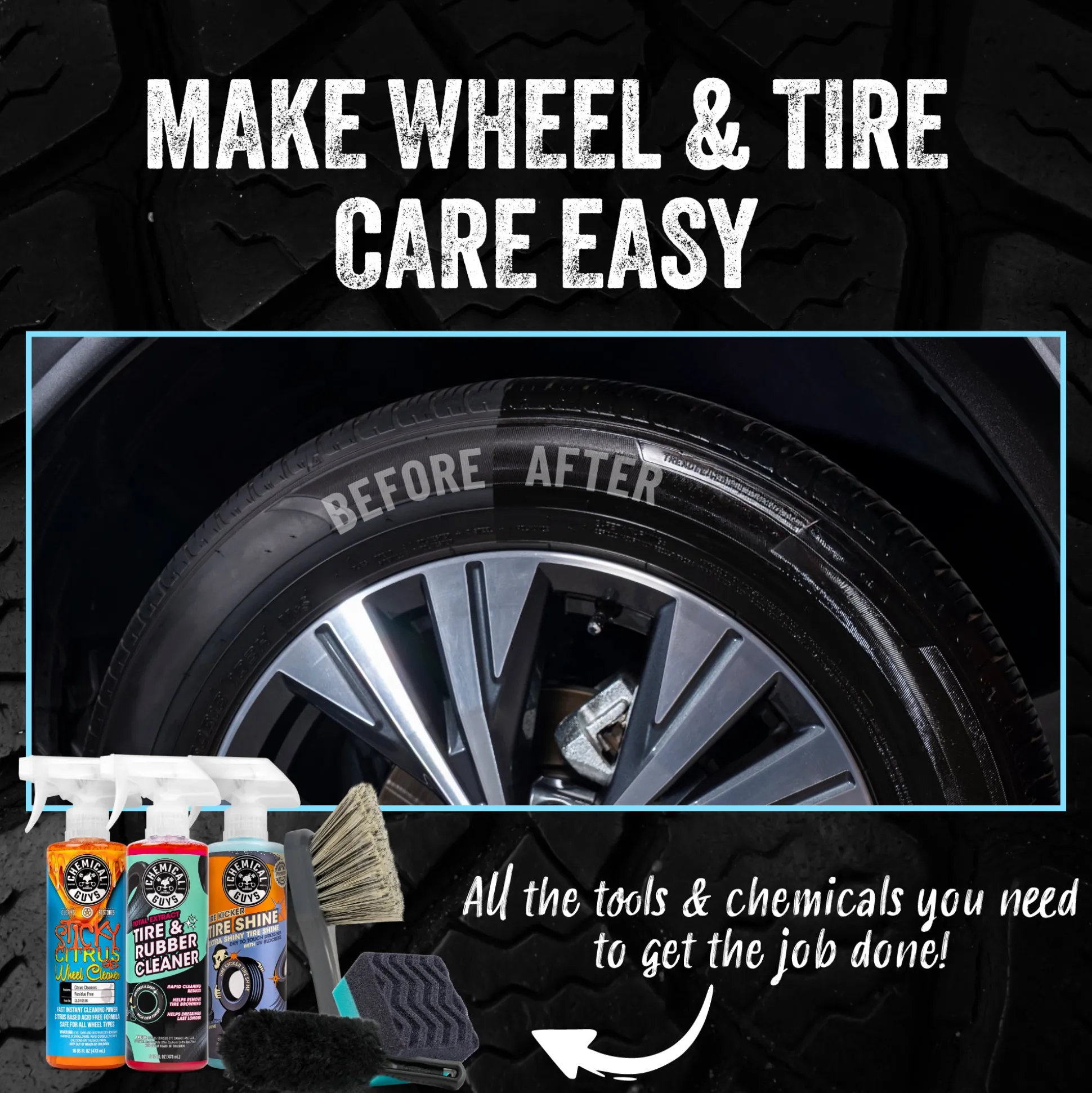 Wheel & Tire Complete Clean Kit