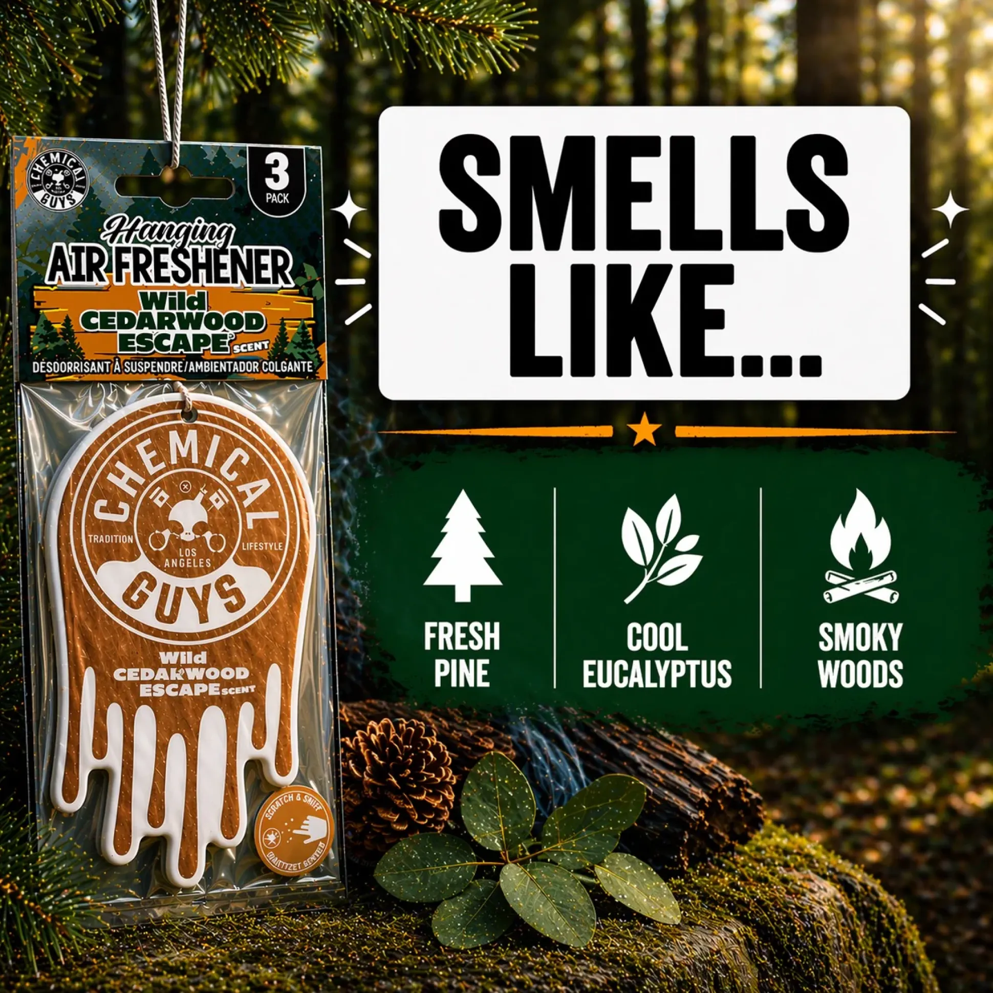 Wild Cedarwood Escape Hanging Air Freshener